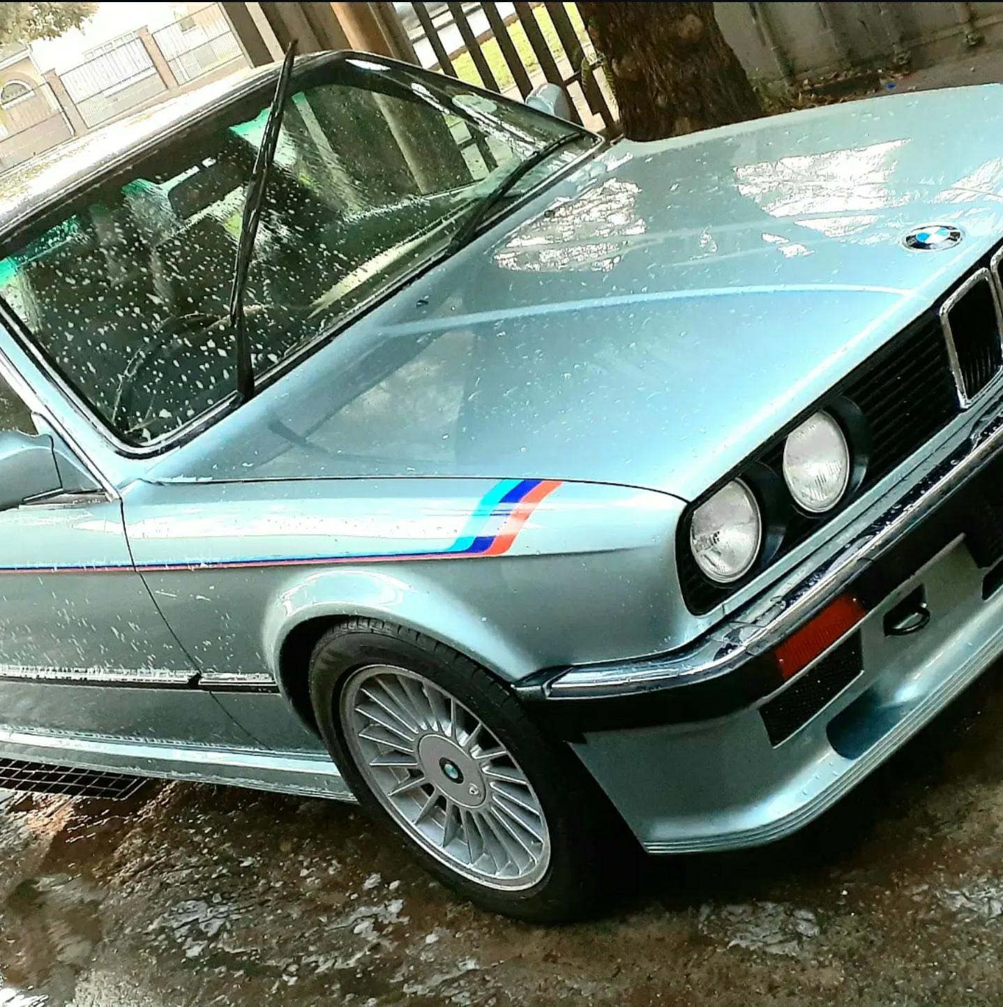 Close-up of a classic BMW at EPIC